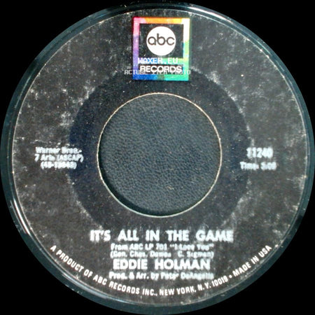 Eddie Holman - It's All In The Game / Hey There Lonely Girl side A