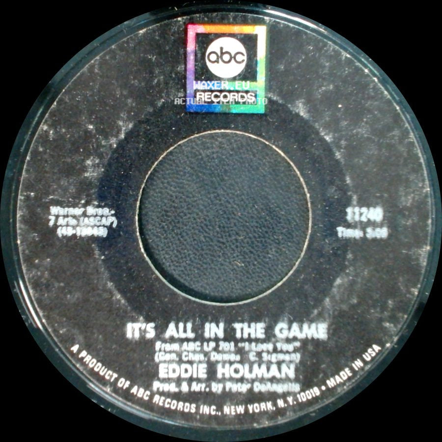 Eddie Holman - It's All In The Game / Hey There Lonely Girl side A