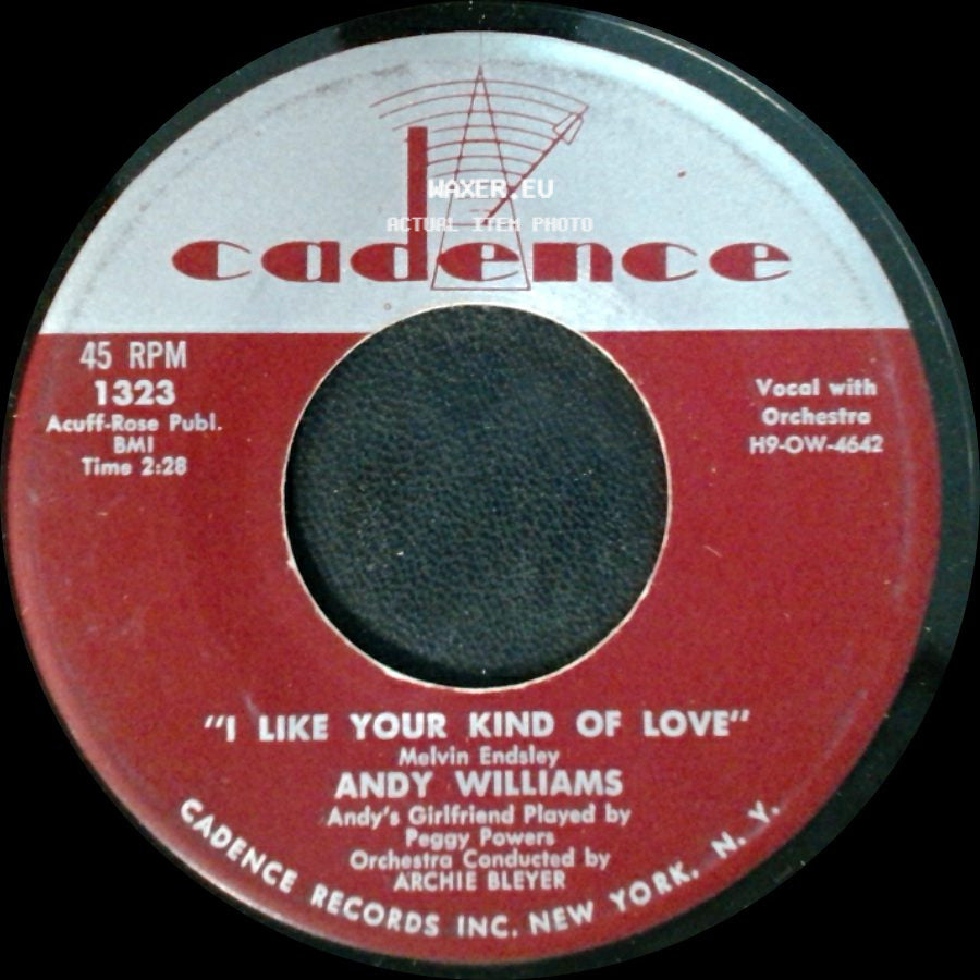 Andy Williams - I Like Your Kind Of Love / Stop Teasin' Me side A