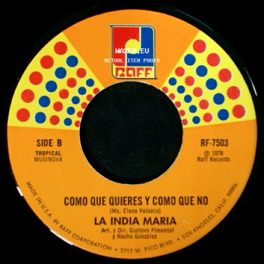La India Maria - La Ballena / Como Que Quieres Y Como Que No side B