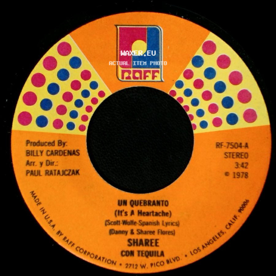 Sharee - Si Tu Te Vas (Just Because) / Un Quebranto (It's A Heartache) side B