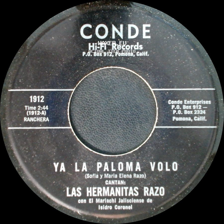 Las Hermanitas Razo - Ya La Paloma Volo / Hermosisimo Lucero side A