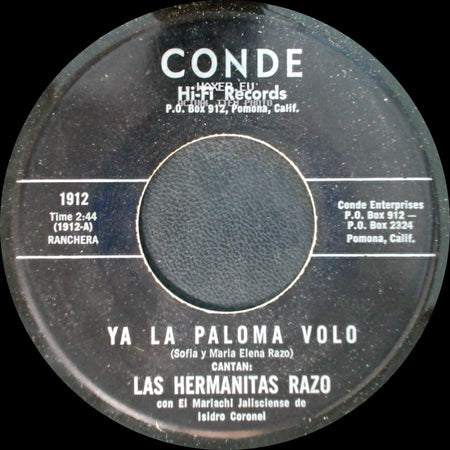Las Hermanitas Razo - Ya La Paloma Volo / Hermosisimo Lucero side A