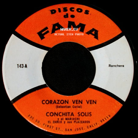 Conchita Solis - Corazon Ven Ven / Caminito De Contreras side A