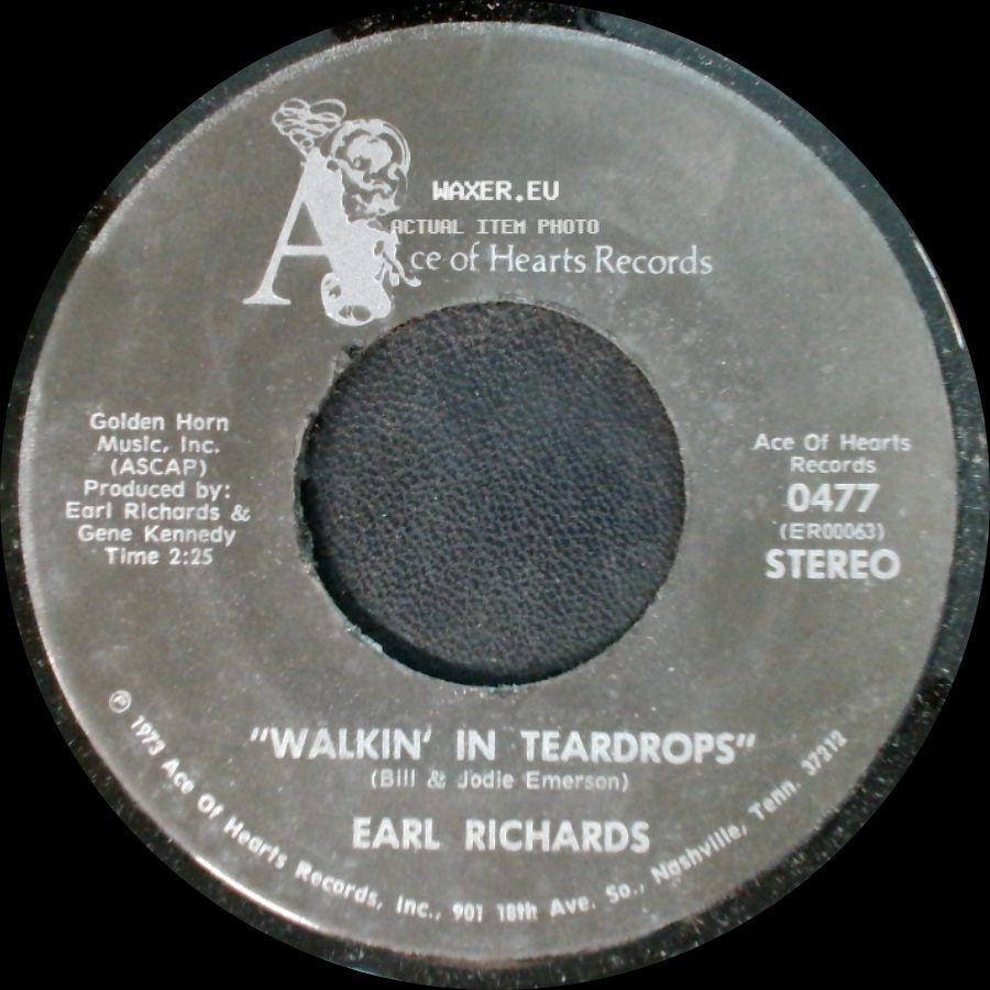 Earl Richards - How Can I Tell Her / Walkin' In Teardrops side B