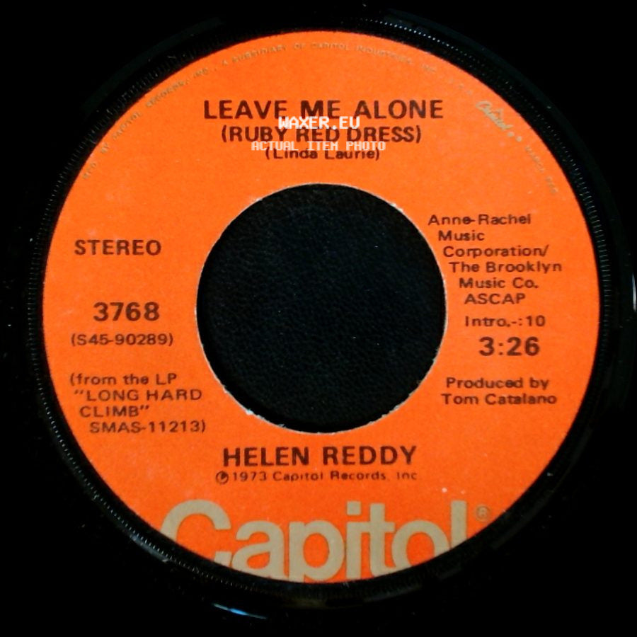 Helen Reddy - The Old Fashioned Way / Leave Me Alone (Ruby Red Dress) side B