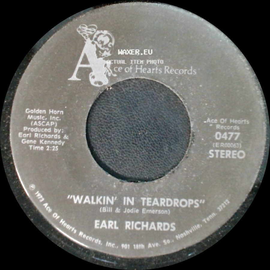 Earl Richards - How Can I Tell Her / Walkin' In Teardrops side B