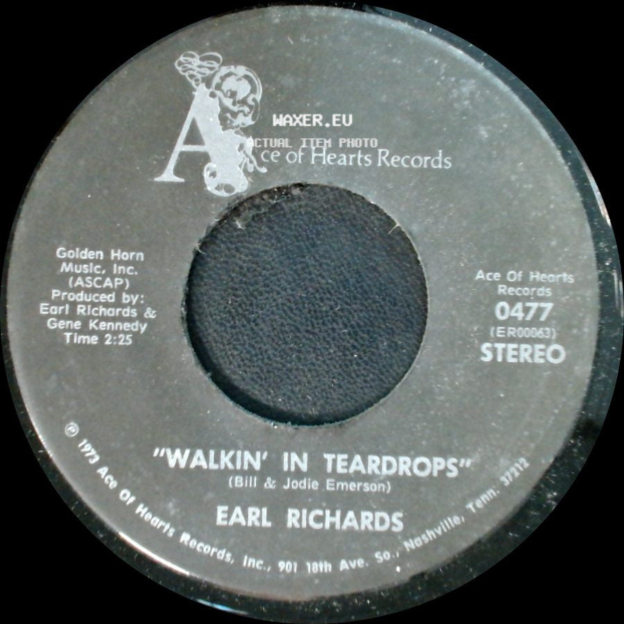 Earl Richards - How Can I Tell Her / Walkin' In Teardrops side B