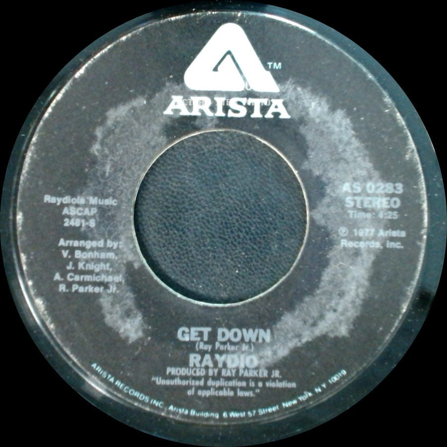 Raydio - Jack And Jill / Get Down side B