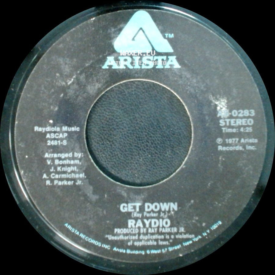 Raydio - Jack And Jill / Get Down side B