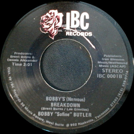 Bobby "Sofine" Butler - Cheaper Crude Or No More Food / Bobby's (Nervous) Breakdown side B