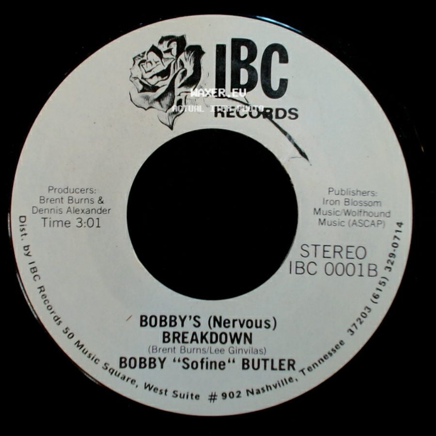Bobby "Sofine" Butler - Bobby's (Nervous) Breakdown / Cheaper Crude Or No More Food side A