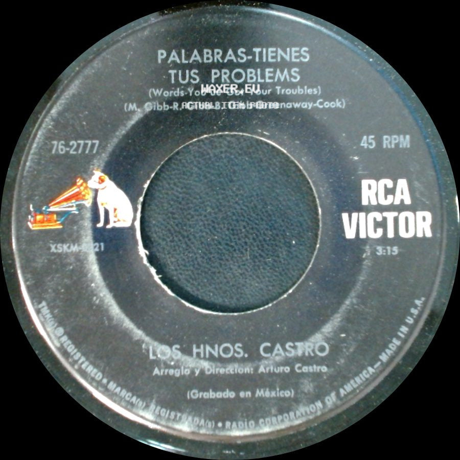 Los Hnos. Castro - Contigo Si / Palabras-Tienes Tus Problems side B