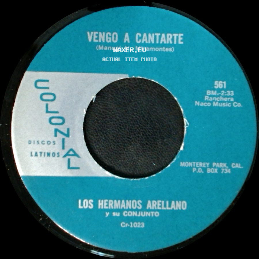 Los Hermanos Arellano Y Su Conjunto - Club Tampico / Vengo A Cantarte side B