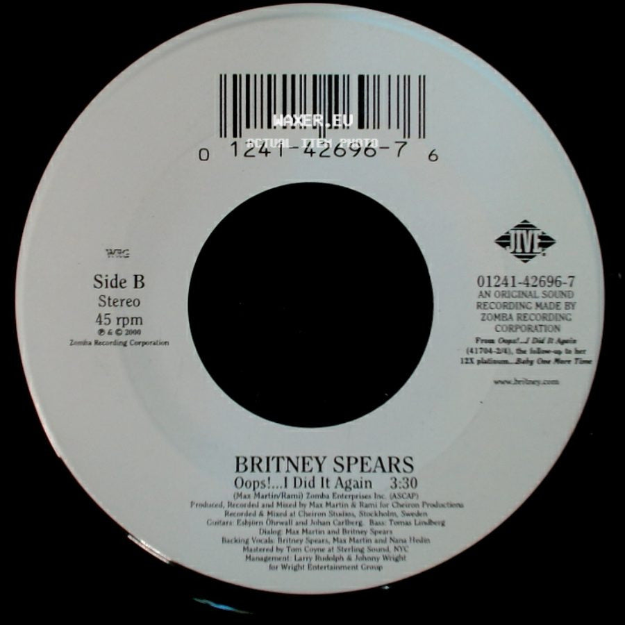 Britney Spears - Oops!...I Did It Again / Oops!...I Did It Again side B