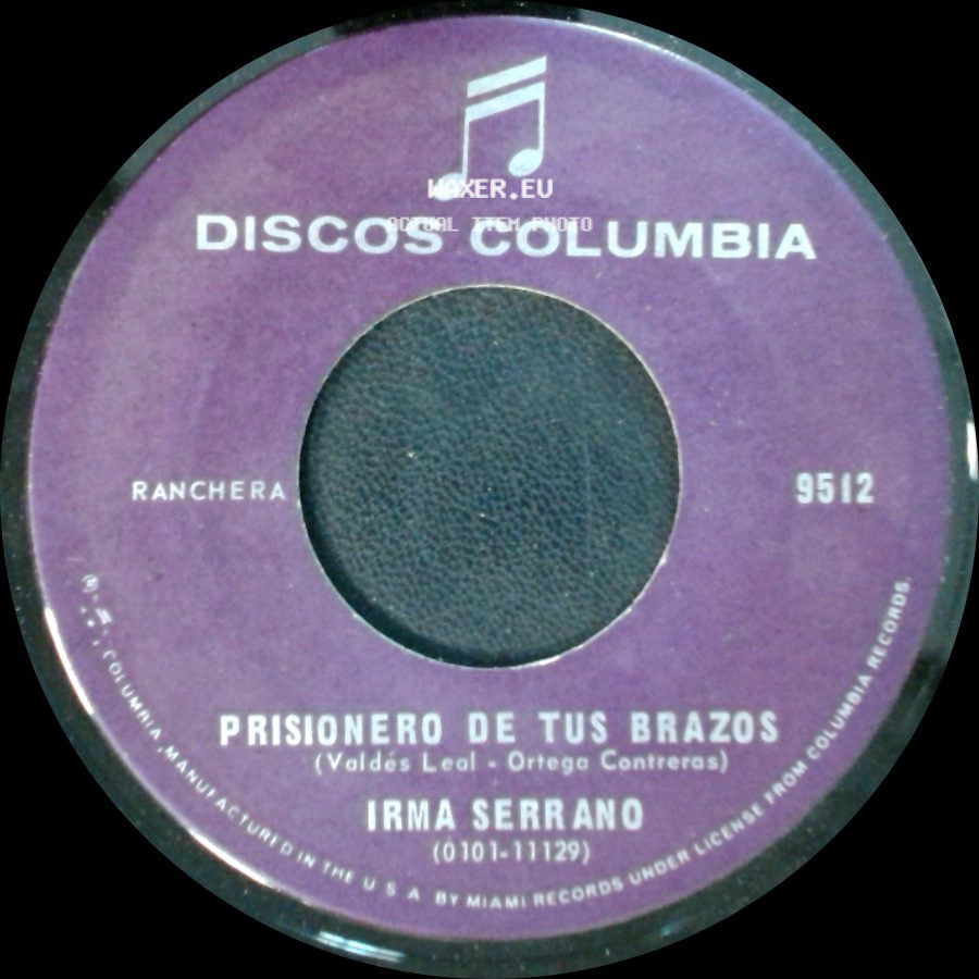 Irma Serrano - Concha Querida / Prisionero De Tus Brazos side B