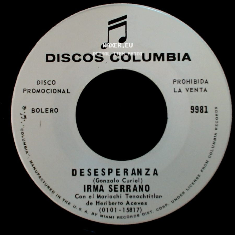 Irma Serrano - Desesperanza / Cariño Santo side A