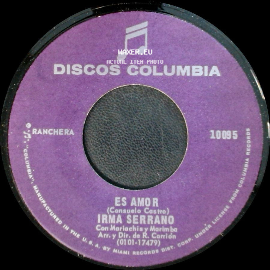 Irma Serrano - Lo Mucho Que Te Quiero / Es Amor side B