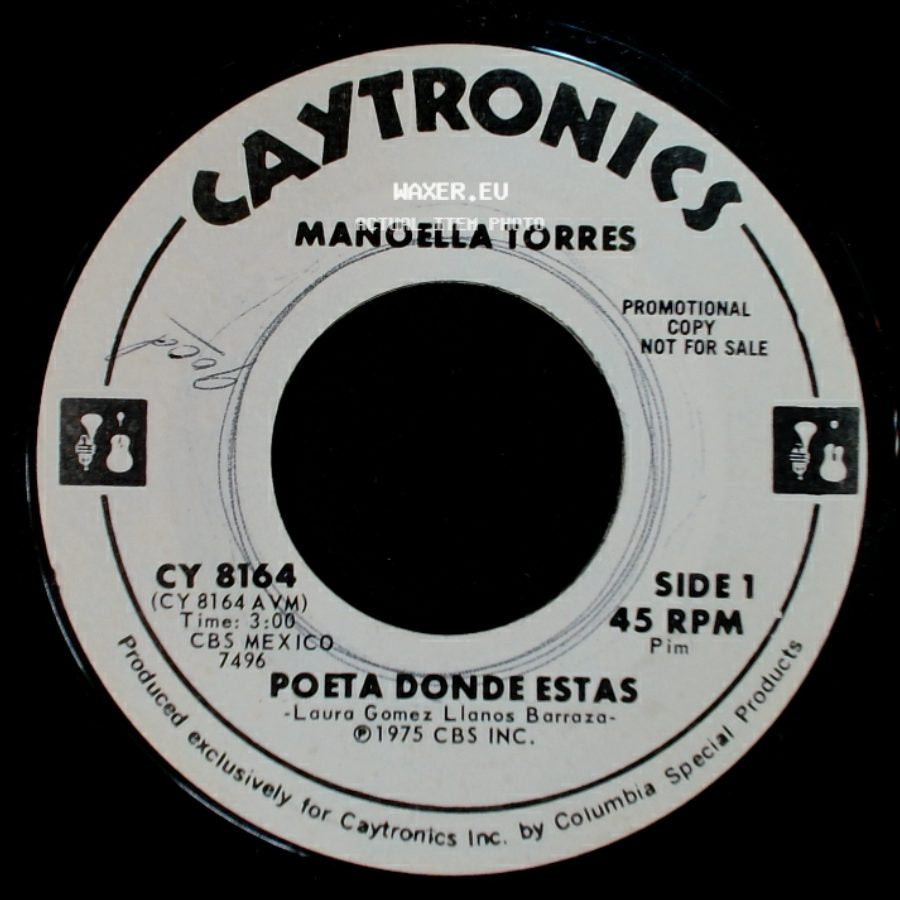 Manoella Torres - Poeta Donde Estas / Tu Recuerdo side A
