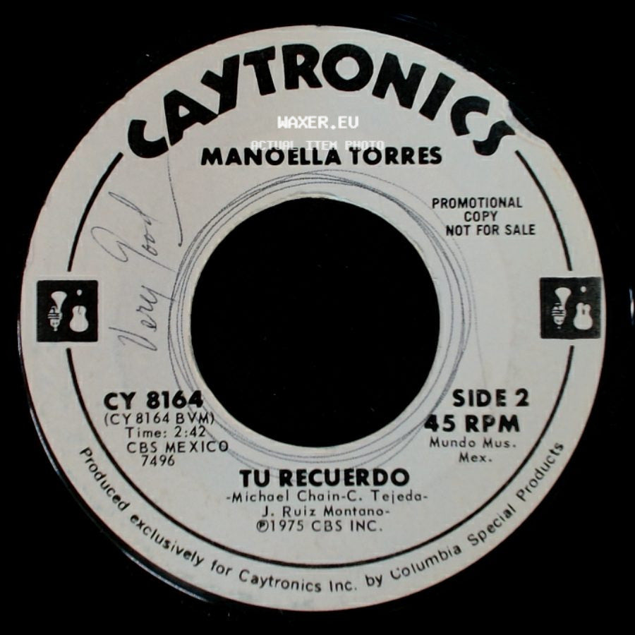Manoella Torres - Poeta Donde Estas / Tu Recuerdo side B