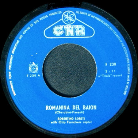 Robertino Loreti With Otto Frenckers Septet - Romanina Del Baion / Cerasella side A