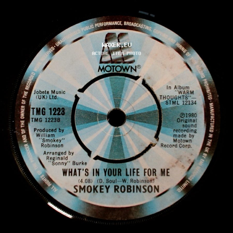 Smokey Robinson - Being With You / What's In Your Life For Me side B