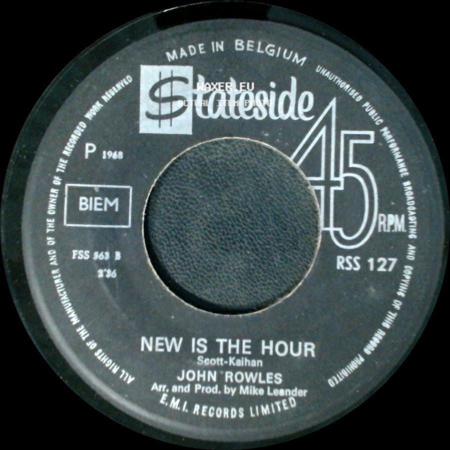 John Rowles / Joe Bowles - New Is The Hour / If I Only Had Time side A