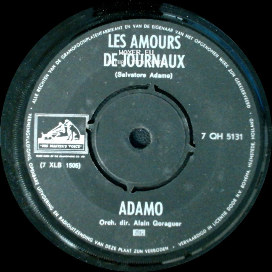 Adamo - Les Amours De Journaux / Pauvre Verlaine side A