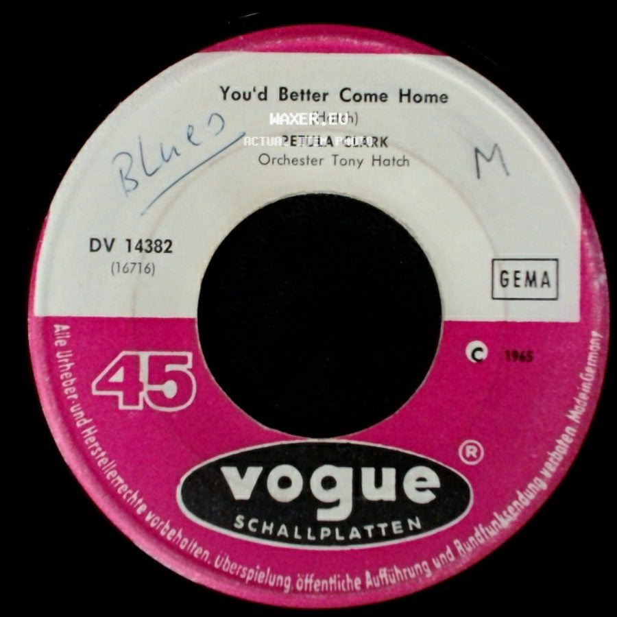Petula Clark - Heart / You'd Better Come Home side B