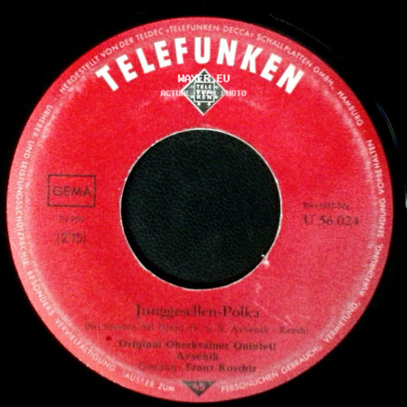 Original Oberkrainer Quintett Avsenik - Junggesellen-Polka / Ach Fräulein side A