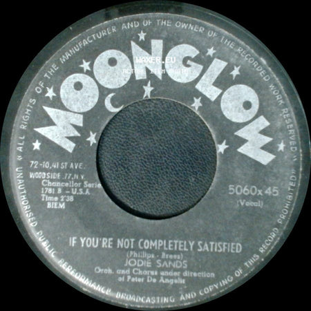 Jodie Sands - If You're Not Completely Satisfied / Please Don't Say Sayonara Goodbye side A