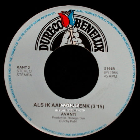 Avanti - Dansen Met Z'n Twee (3'20) / Als Ik Aan Jou Denk side B