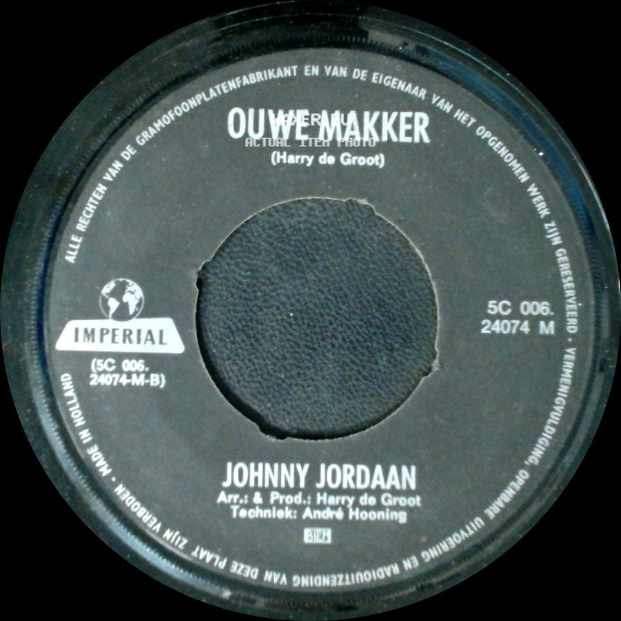 Johnny Jordaan - Ouwe Makker / De Ijzeren Pan side A