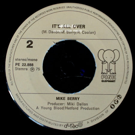 Mike Berry - Don't Be Cruel / It's All Over side B