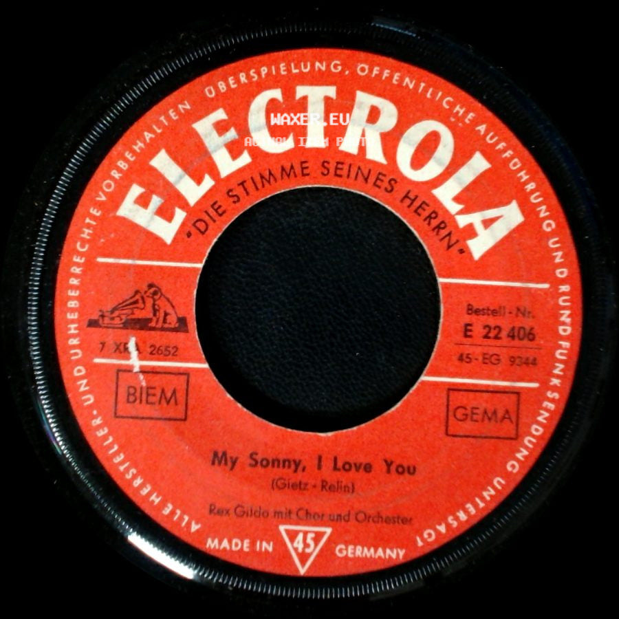 Rex Gildo Mit Chor Und Orchester - Zwei Blaue Vergißmeinnicht / My Sonny, I Love You side B