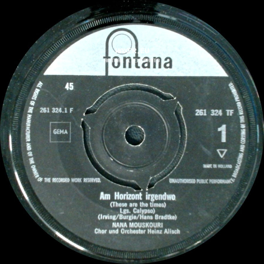 Nana Mouskouri - Am Horizont Irgendwo (These Are The Times) / Heimweh Nach Wind Und Meer side A