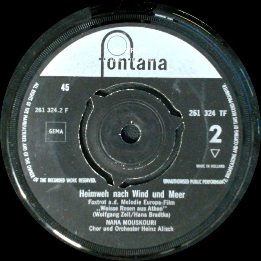 Nana Mouskouri - Am Horizont Irgendwo (These Are The Times) / Heimweh Nach Wind Und Meer side B