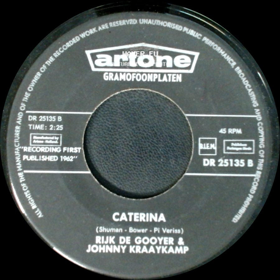 Rijk De Gooyer & Johnny Kraaykamp / Iwan Iwanowitsch - Caterina / Unknown Title B side A