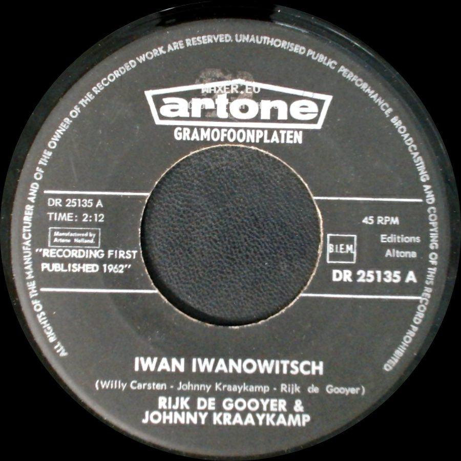 Rijk De Gooyer & Johnny Kraaykamp / Iwan Iwanowitsch - Caterina / Unknown Title B side B