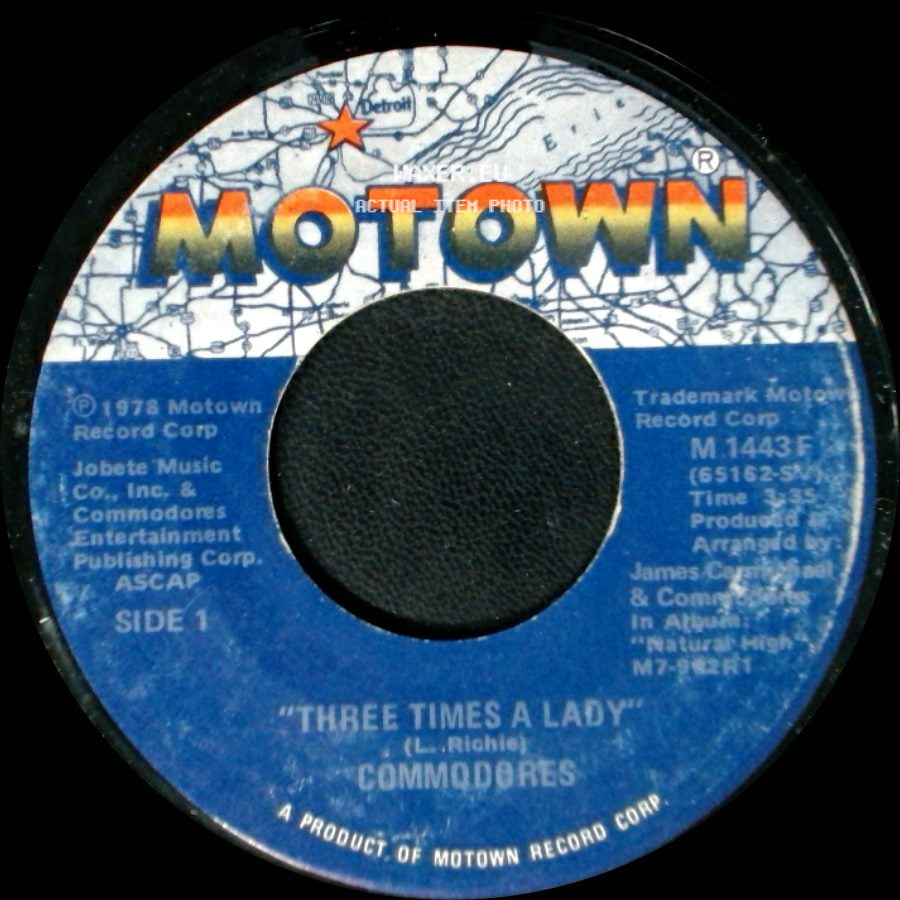 Commodores - Three Times A Lady / Look What You've Done To Me side A