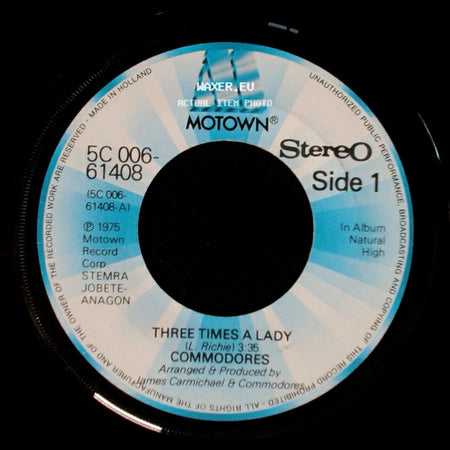 Commodores - Three Times A Lady / Look What You've Done To Me side A