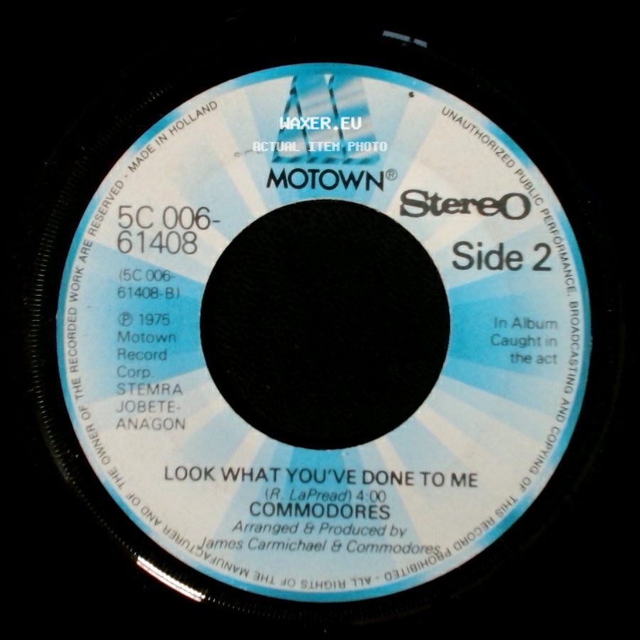 Commodores - Three Times A Lady / Look What You've Done To Me side B