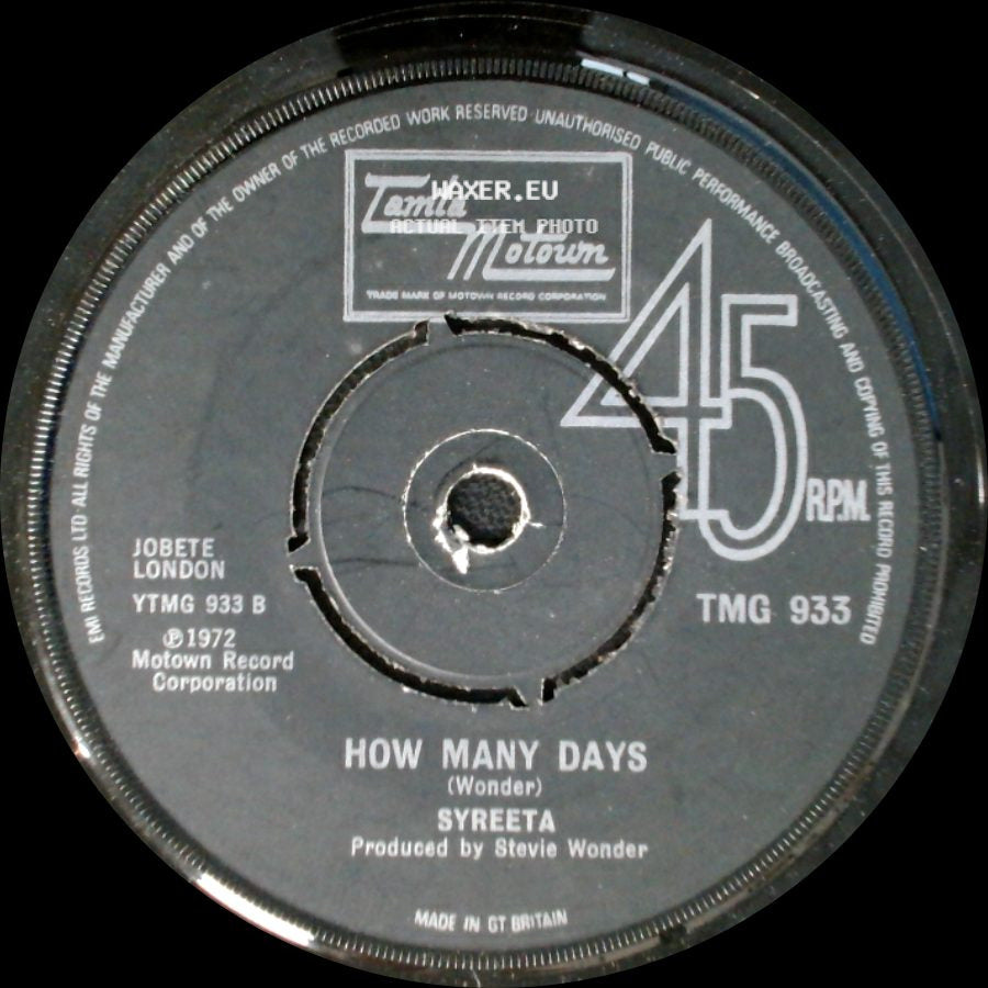 Syreeta - Your Kiss Is Sweet / How Many Days side B