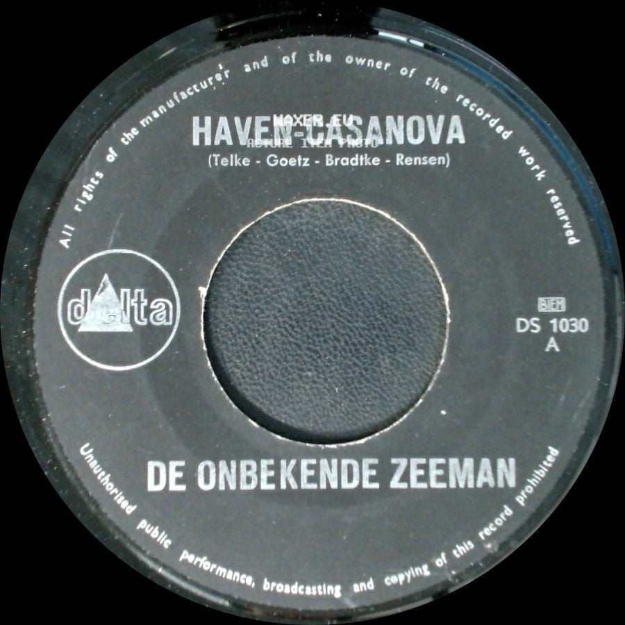 Havencafé / Haven-Casanova - De Onbekende Zeeman / De Onbekende Zeeman side B