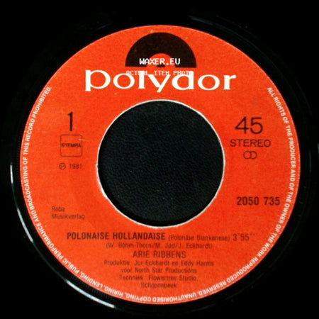 Arie Ribbens - Schenk Eerst Maar Es In / Polonaise Hollandaise side B