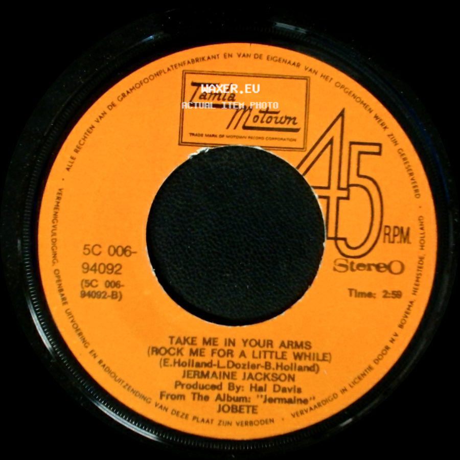 Jermaine Jackson / Michael Jackson - Take Me In Your Arms (Rock Me For A Little While) / Ben side A