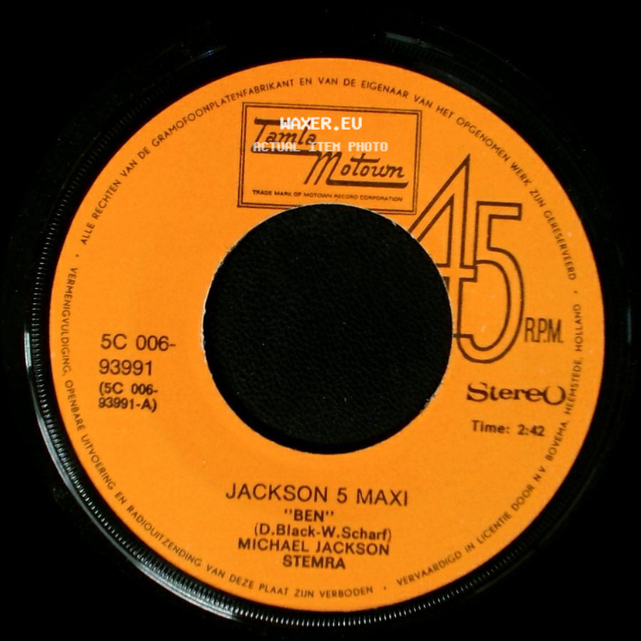 Jermaine Jackson / Michael Jackson - Take Me In Your Arms (Rock Me For A Little While) / Ben side B