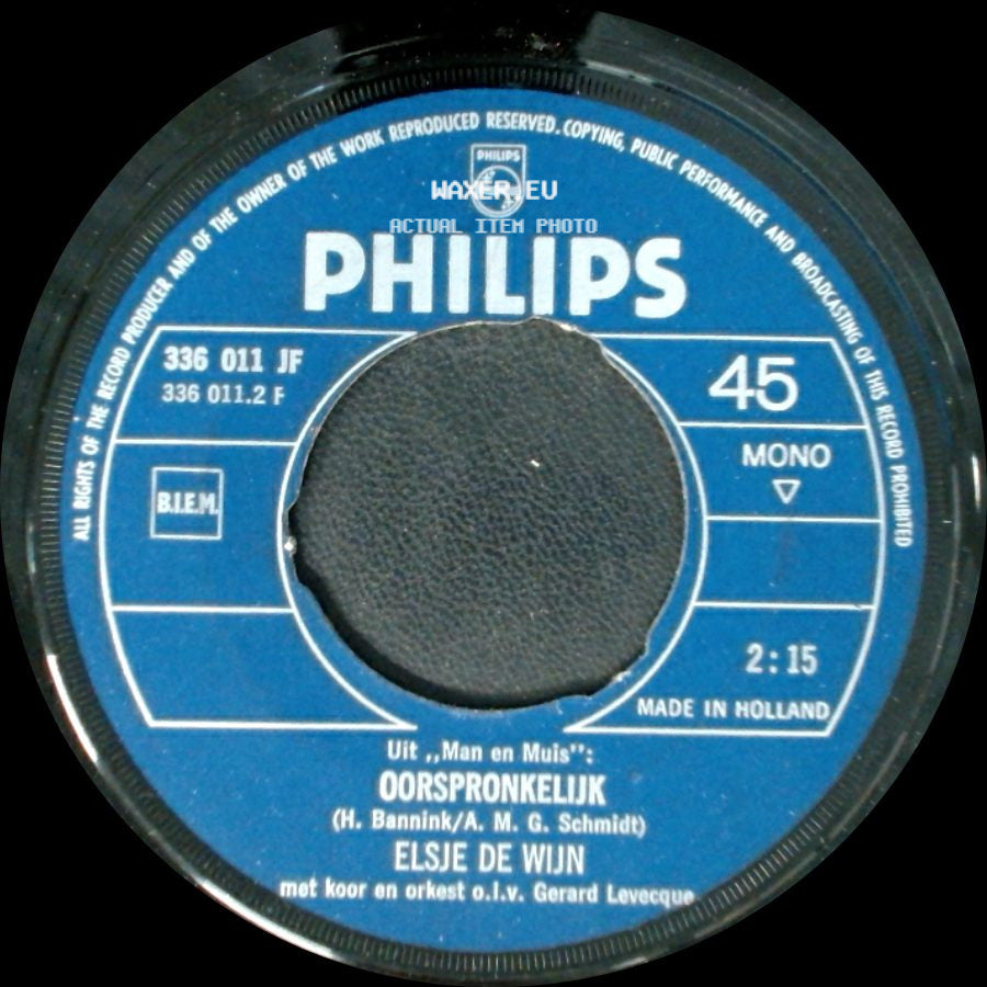 Elsje De Wijn - Oorspronkelijk / Karel side A