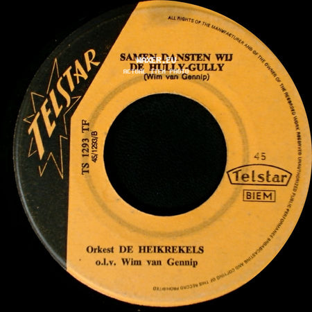 De Heikrekels / Orkest De Heikrekels - Jij Bent Voor Mij Alleen ! / Samen Dansten Wij De Hully-Gully side B