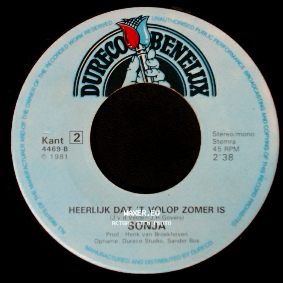 Sonja - Heerlijk Dat 't Volop Zomer Is / De Kwakkeldans side A